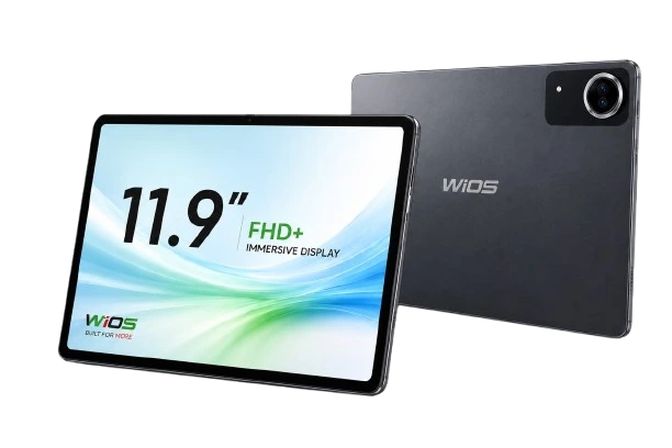 WiOS 11.9 Inch FHD+ Immersive Display Tablet Front and Back Design